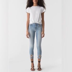 Agolde Sophie Cropped Distressed Jeans